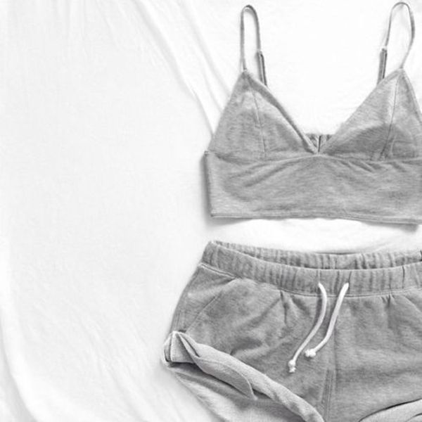 

fashion women summer nightwear casual set short vest short pants sleepwear underwear two piece set, Black;red