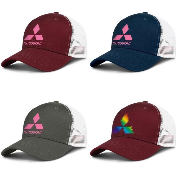 

mitsubishi pink breast cancer motors logo adjustable trucker cap cricket cool unique fashion baseball hat rainbow les gay for, Blue;gray