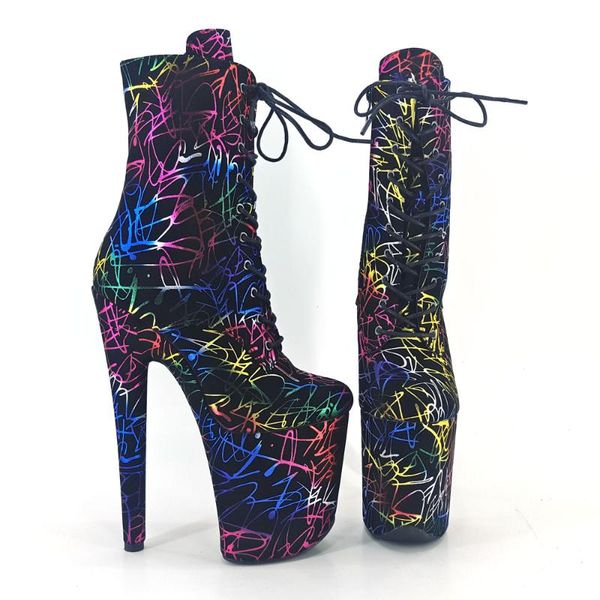 

leecabe 20cm/8inch women's platform disco party high heels shoes pole danceboot