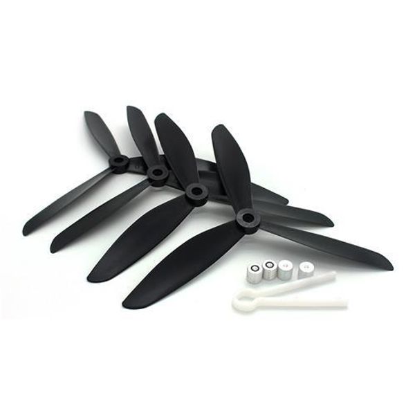 

2pair 3-blade propeller cw ccw with nuts for mjx bugs 2 b2c/b2w - black