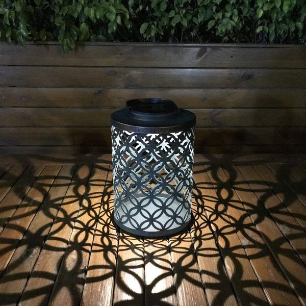 2019 Retro Outdoor Lantern Waterproof Hanging Solar Lights Metal Bronze Finished Portable Lanterns Lamp Garden From