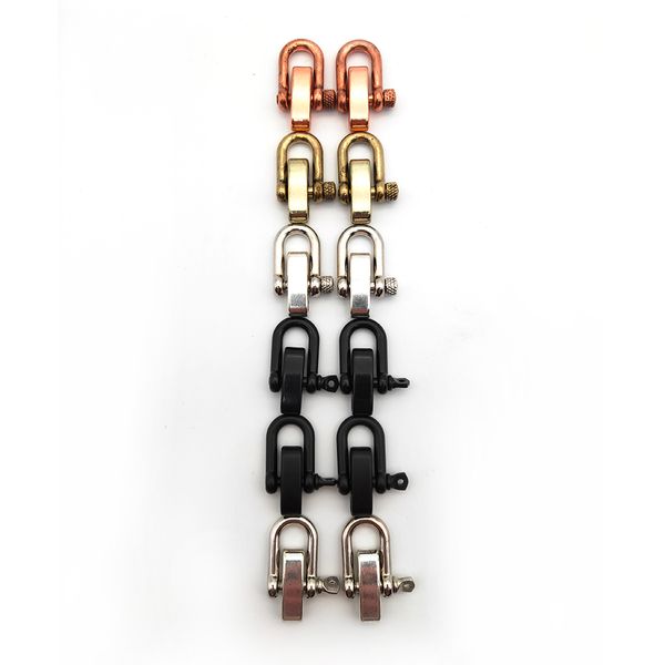

2pcs zinc alloy outdoor camping survival rope paracord survival bracelets small u-shaped shackle buckle for outdoor