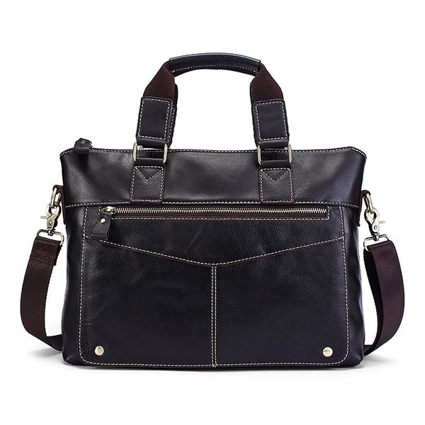 

business real cow genuine leather lapbag handbags cowhide men crossbody shoulder bags men's travel brown computer briefcase