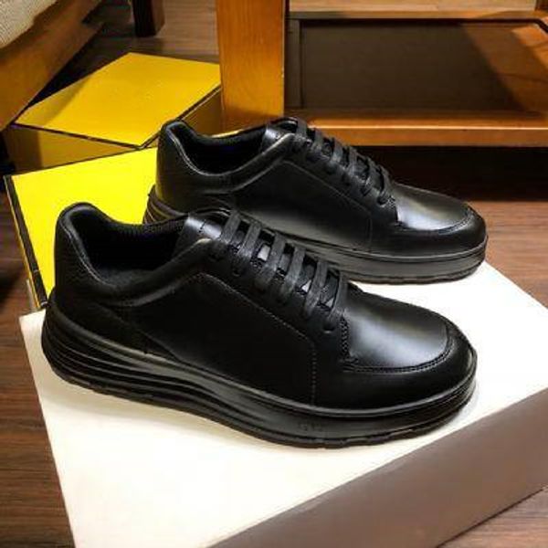 

2019 platform luxury mens shoes designer breathable handmade triple sport sneaker genuine real leather plate-forme black with red