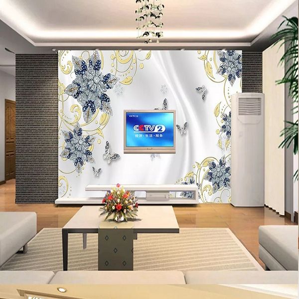 

пользовательские большой настенная 3d обои современная мода творческие украшения цветок абстрактного гостиная декор стены глубокий 5d тиснен