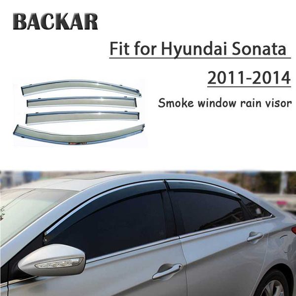 

backar 4pcs auto car windows rain wind sun shield deflector visor trim for hyundai sonata 2011 2012 2013 2014 accessories