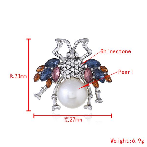 Atacado-roupas acessórios jóias abelha broche de cristal cute delicado animais broche de pérolas