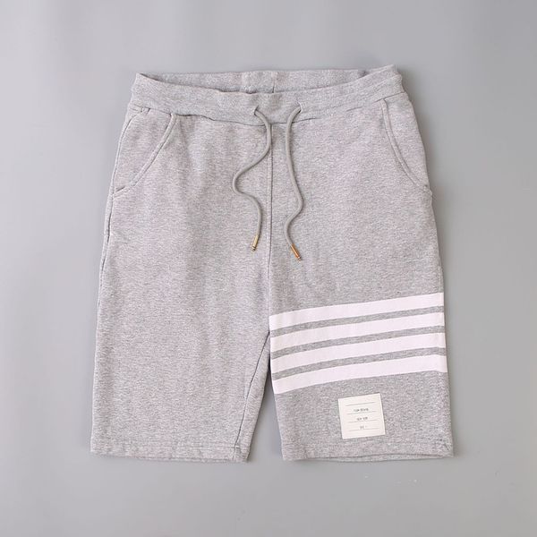 

mens designer summer shorts pants 18ss thom beach three white stripes off men browne leisure pants white for summer, Brown;gray