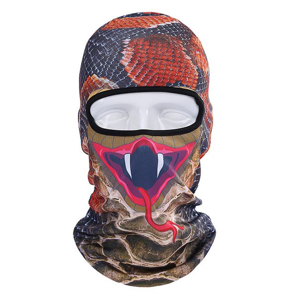 

3d animal pattern face mask motorcycle bicycle football party outdoor sport wear face protection tools creative mask#h, Black