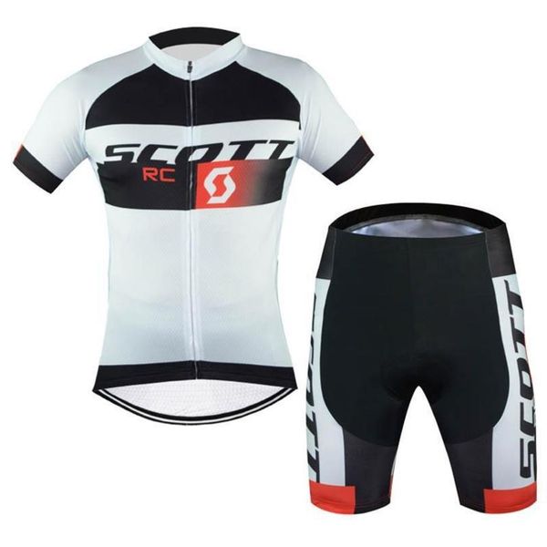 

2020 scott team cycling short sleeves jersey shorts sets summer men tour de france cycling clothing bicycle clothes 012440f, Black;red