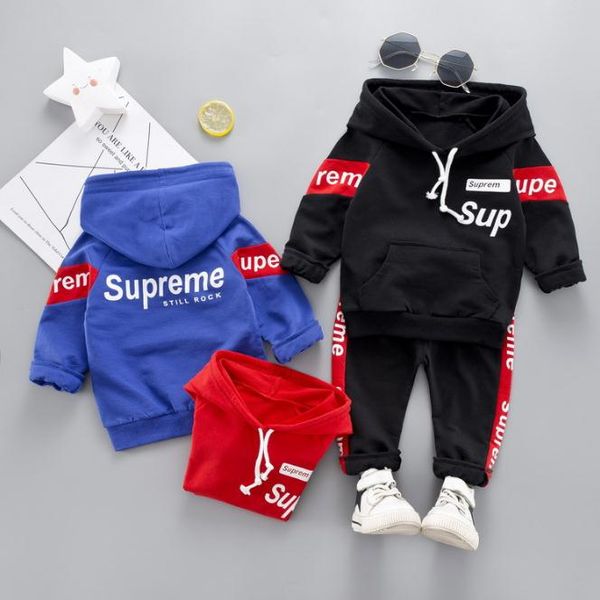 

Kids Baby Girl Clothing Set Letter Sweatshirt Hoodie Tops Pants Warm Cotton 2pcs Outfit Clothes Sets
