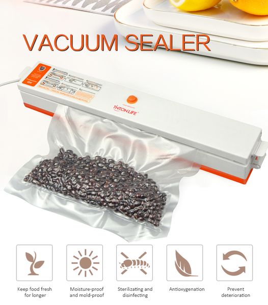 

life 220v / 110v бытовая food vacuum sealer упаковочная машина пленки sealer вакуумные packer включая 15pcs сумки бесплатно