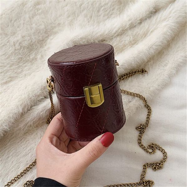 

Designer Luxury Shoulder Bag Women Designer Mini Barrel-shaped Wild Joker High Quality Lipstick Bag New Autumn and Winter Fashion Newset