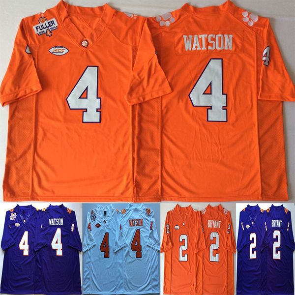 

nacc clemson tigers orange 4 deshaun watson jersey purple 2 sammy watkins men college football jerseys, Black