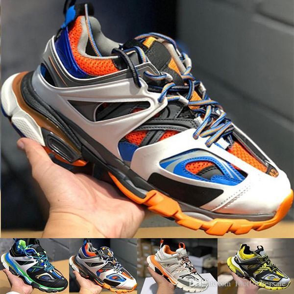 

release track 3.0 tess s paris gomma maille black mens womens triple s clunky designer 17w trainers sneakers size 36-45