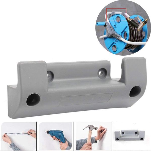 

1pc garden hose reel holder pvc wall mounted hanger storage hook rack reel pipe holder with 4pcs expansion screws