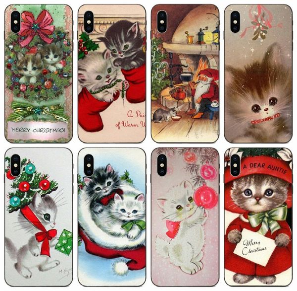 

tongtrade] vintage kitty рождество чехол для iphone 11 pro max x xs 8s 7s 6s 5s 4s galaxy j7 huawei y5ii y6ii sony z3 compact оптовая case