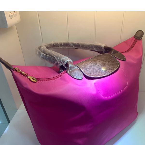 

long handle handbag fashion lady large capacity practical shopping tote waterproof shopping bags nylon shoulder bags for women 2019