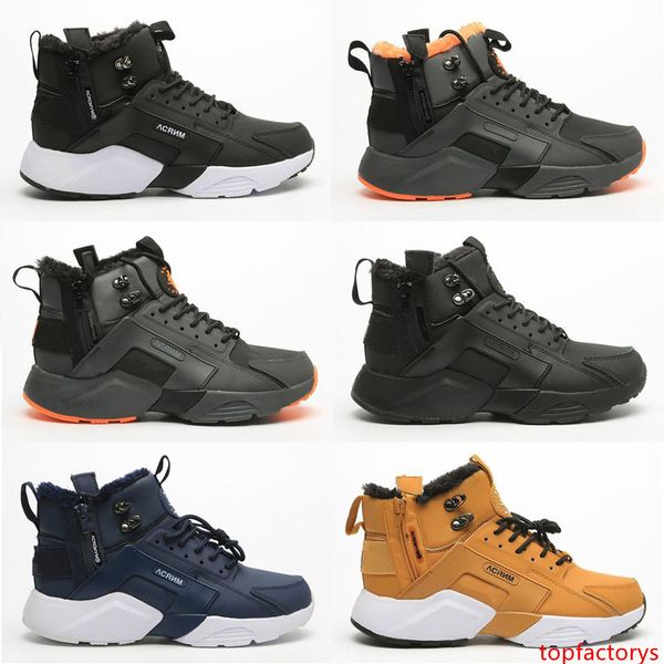 

huarache 6 outdoor shoes huraches men women trainers run ultra for black pink blue high ankle add wool warm designer sneakers size 36-45