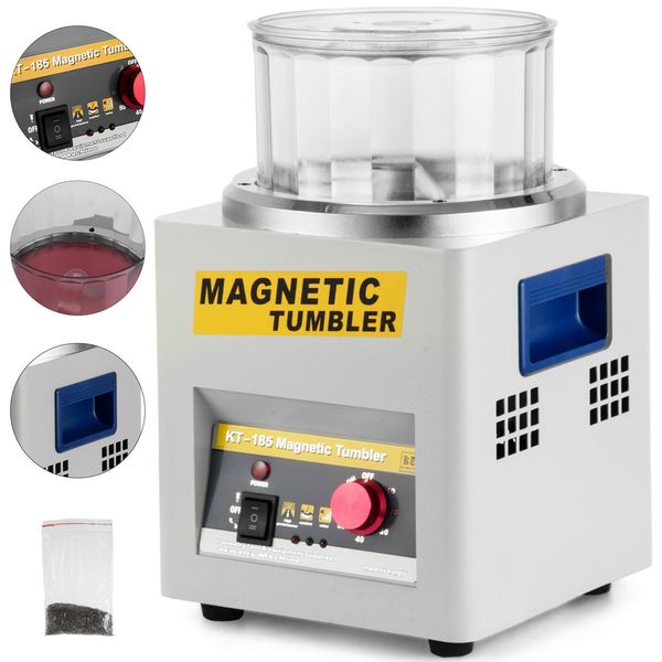 

kt185 magnetic tumbler 180mm jewelry polisher super finishing machine mini magnetic tumbler 180mm jewelry polisher finisher