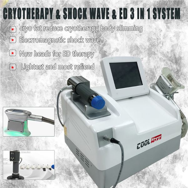 

2019 portable 2 in 1 cryolipolysis fat e gainswave shockwave therapy male erectile dysfunction spa machine