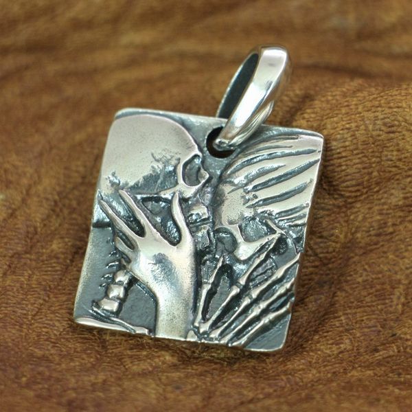 

linsion 925 sterling silver skulls love forever pendant fashion charms pendant ta154 jp