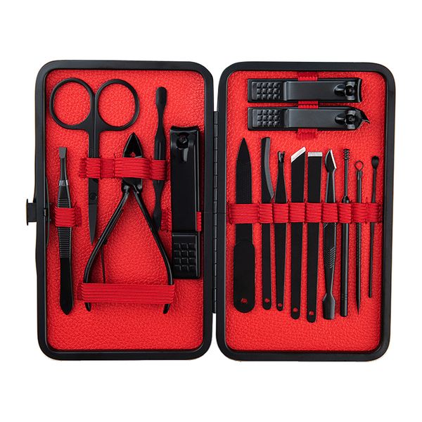 

15/16x nail skin cutter cuticle clippers pedicure manicure tool sets w/ case
