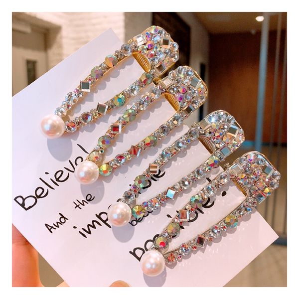 

Зажим для волос Blingbling жемчуг застежка для волос ювелирные изделия Шпилька боково