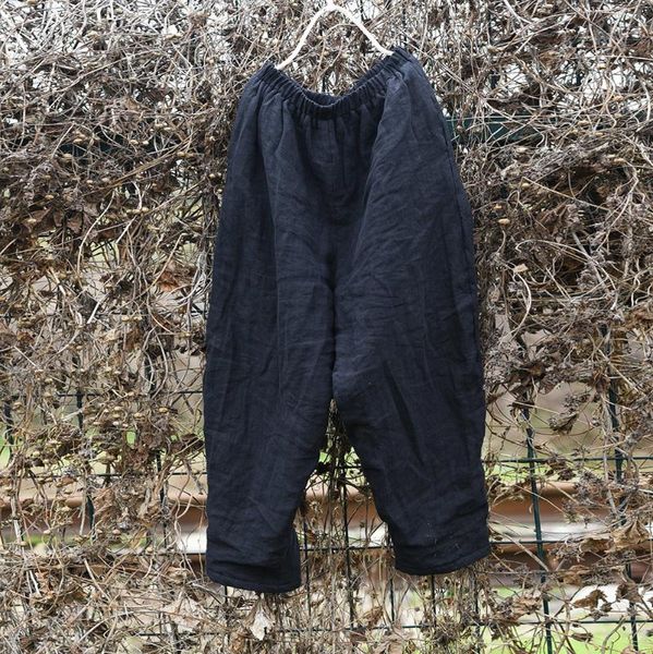 

женщины брюки хлопок репы черный эластичный пояс хлопок padded урожай большой размер 2020 весна зима женщины теплые брюки, Black;white