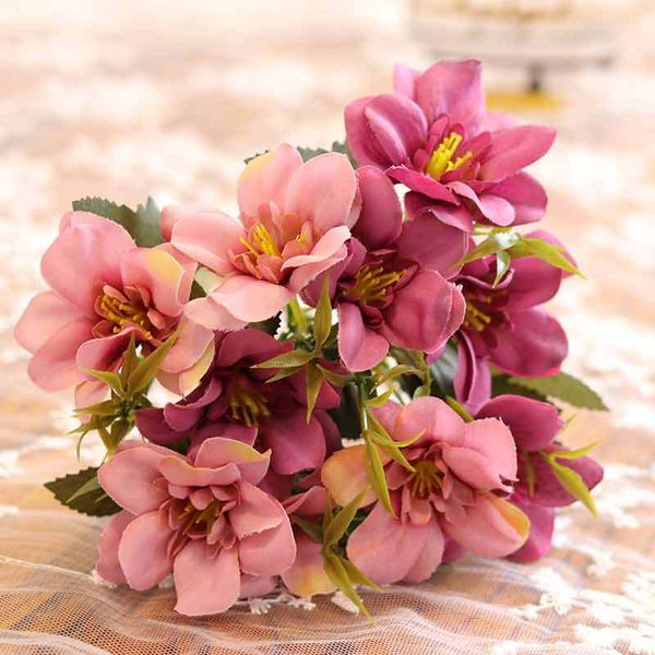 

artificial silk fake bouquet model artificial violet flower for home decoration