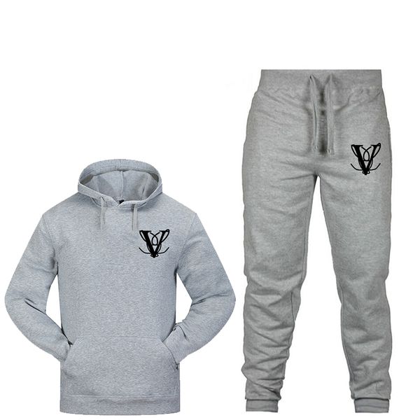 

new sportswear printed hoodie hooded street wear men's casual cotton autumn / winter warm sweatshirt men's casual sportswear clo, Gray