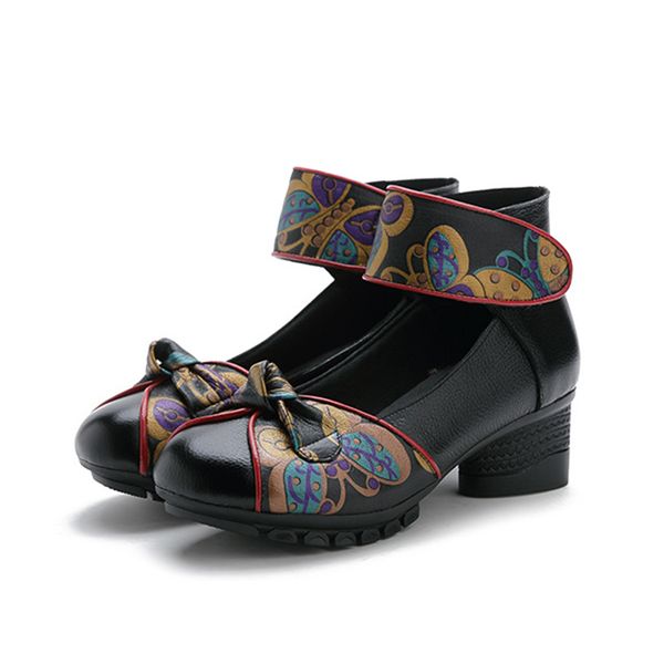 

2019 spring autumn new fashion genuine leather platform shoes women's pumps high heel luxury shoes women designers, Black