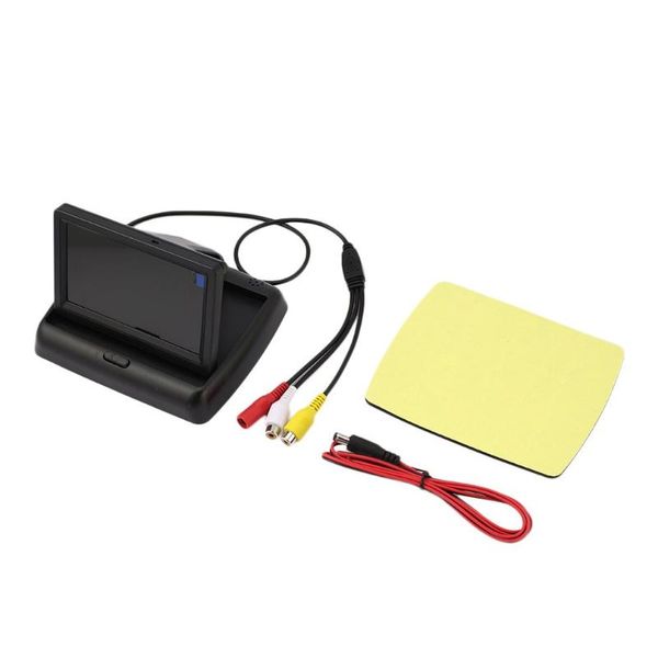 

4.3" folding monitor display + waterproof wide angle hd rear view backup camera universal car reversing assistance kit hot