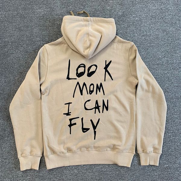 

logan look mom i can fly english lettered printed sweater, Red