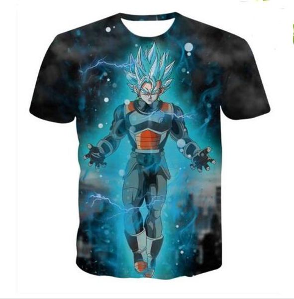 

summer style men/women short sleeve t-shirt dragon ball z goku 3d digital print t-shirts for tees shirts loose casual tees usq016, White;black