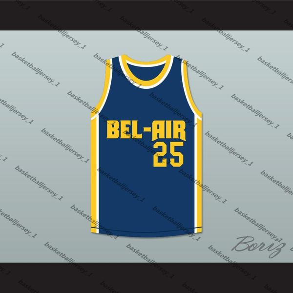 

jazzy jeff 36 bel-air academy blue basketball jersey remix-1, Black;red