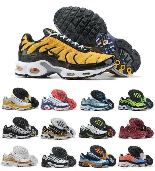 

дизайн 2019 оригинал air tn plus обувь дышащих mesh нуар дешевого tn requin chaussures og ультра беговые кроссовки баскетбол тнс zapatillaes, Black