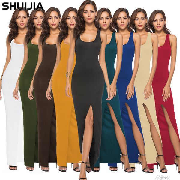 

womens designer 15 colors 6 yards elegant vest split dressunuk t7rc, Black;gray