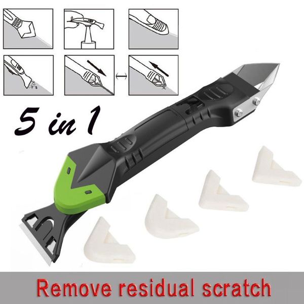 

25#creative 5in1 silicone remover caulk finisher sealant smooth scraper grout kit tools plastic hand tools set accessories