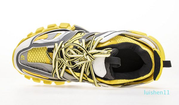 

sale new track paris triple s 4.0 grey orange yellow casual shoes platform sneakers tess s. gomma trek mens women trainers l11, Black