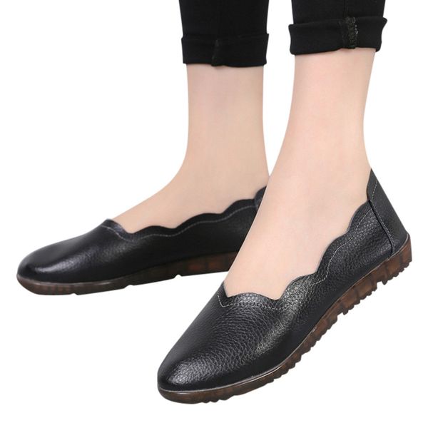 

low heels lady's casual shoes solid walking platform casual shoes women soft bottom nurse ju15 2