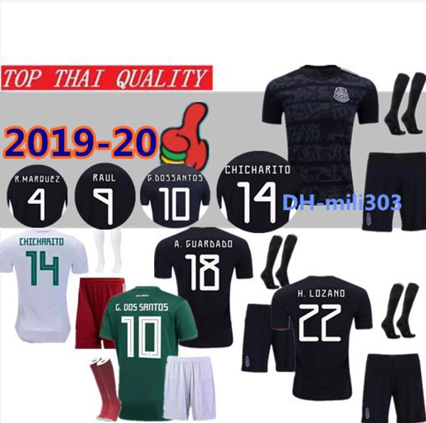 

2019 gold cup mexico occer jer ey et uniform 19 20 chicharito h lozano raul cami eta de futbol 2018 world cup mexico football hirt kit