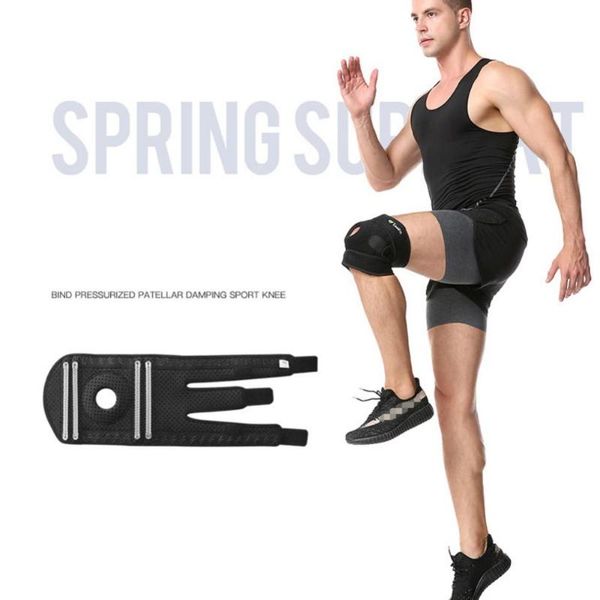

new knee brace support pain relieves patella stabilizers non slip comfort adjustable knee brace safety compression sleeve q, Black;gray