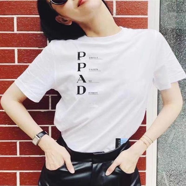 

20ss мужчины женщины tee классический логотип письмо printed твердая повседневный простой t-shirt high end summer короткие рукава high stree, White;black