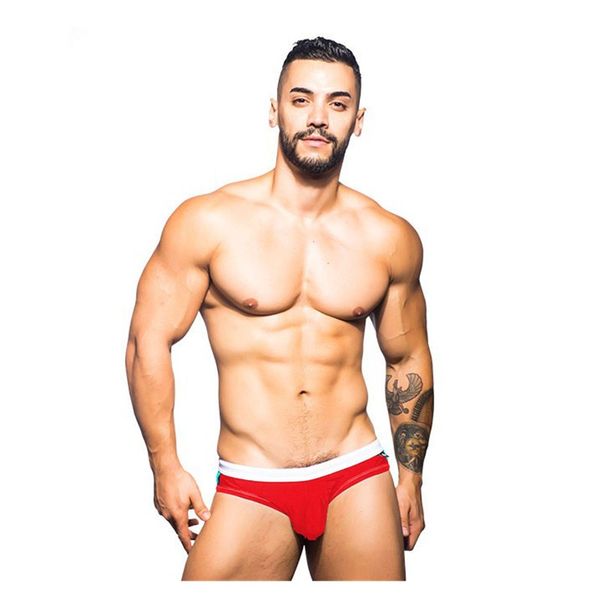 

new men swimwear swimsuit men swimming trunks penile pouch patchwork beachwear briefs shorts bathing suit, Black;white