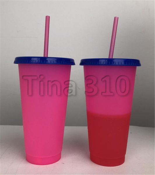 

the latest insta-hit green pp thermochromic plastic cup comes in a thermochromic flat-bottomed beverage cup color-changing mug t3i5183