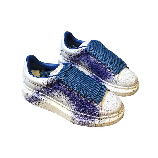 

2019 designer shoes for women men fashion leather sneakers reflective black white velvet thick-soled flat height increasing casual shoe