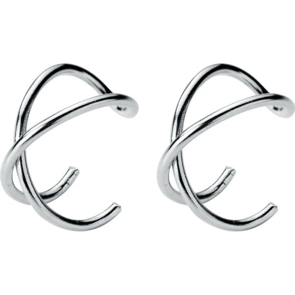 

925 sterling silver no pierced ear clip cross c shape clip earrings ear cuff for women earrings ear wrap earcuff fine jewelry, Black