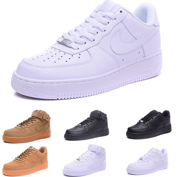 

2019 Nike Air Force oen 1 черный белый один 1 Dunk Мужчины Женщины Повседневная обувь Спорт ске