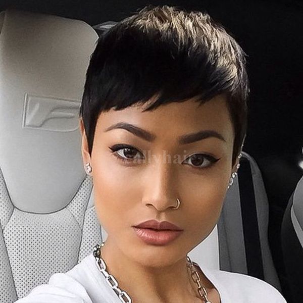 Burmese Hair Human Hair Short Wigs Short Hair Wigs African